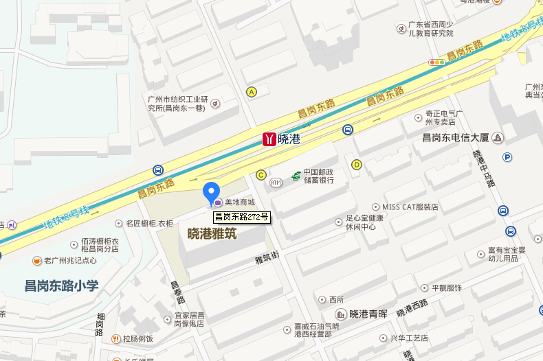 广州地铁昌岗站的A、B、C、D出口方位分别在哪里（昌岗路地铁出口）