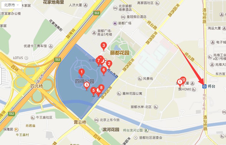 北京朝阳区东四环中路至东城区有几号地铁（北京地铁东四环线图）