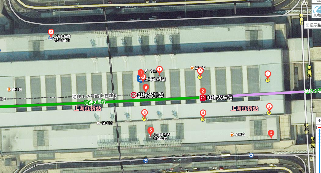 地铁2号线路虹桥火车站有哪几个出口（虹桥火车站地铁几个出站口）