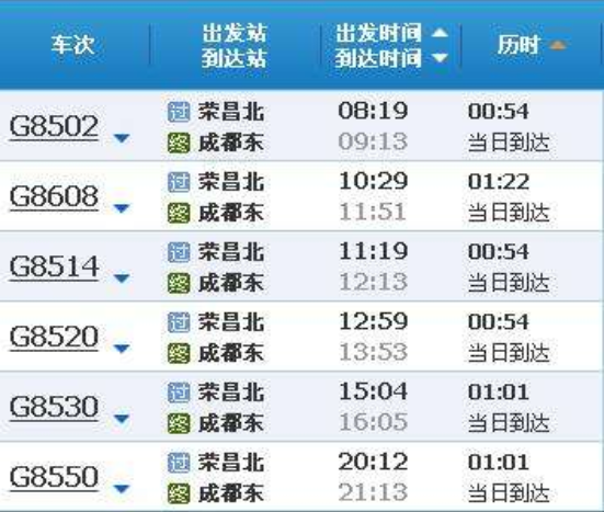 武广高铁时刻表（高铁时刻）