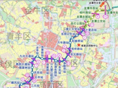 成都地铁8、9、10号线的规划线路及车站（成都地铁8号大件路站）