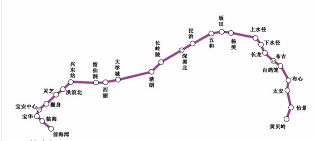 深圳市地铁5号线途经路线（5号线地铁线路图深圳）