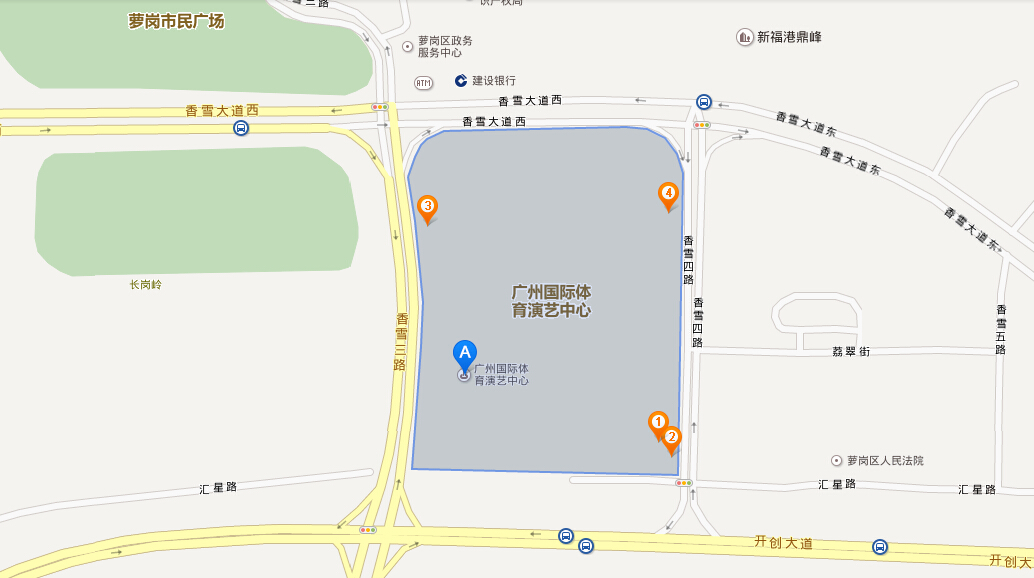 请问离广州国际体育演艺中心(萝岗体育馆)最近的地铁站在哪里（广州体育演艺中心地铁）