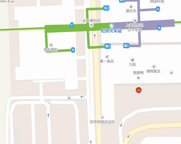 上海地铁二号线虹桥火车站出口示意图（地铁的出口图片大全）