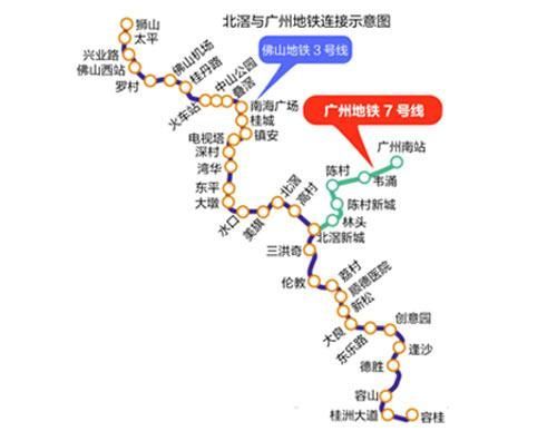 广佛地铁及广州地铁全规划的地图，佛山7号线地铁站规划图-第3张
