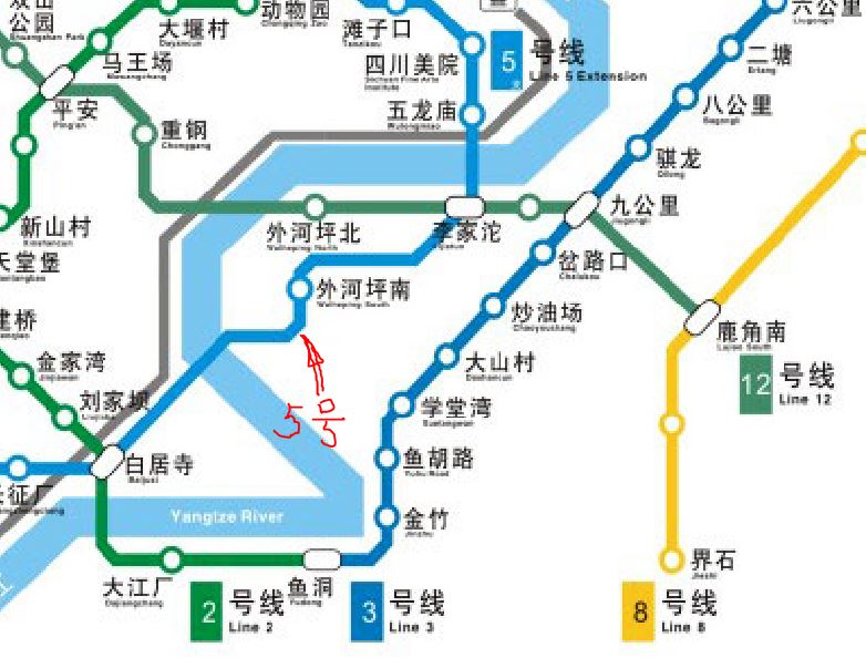 重庆轻轨规划图（重庆李家沱地铁规划图完整版）