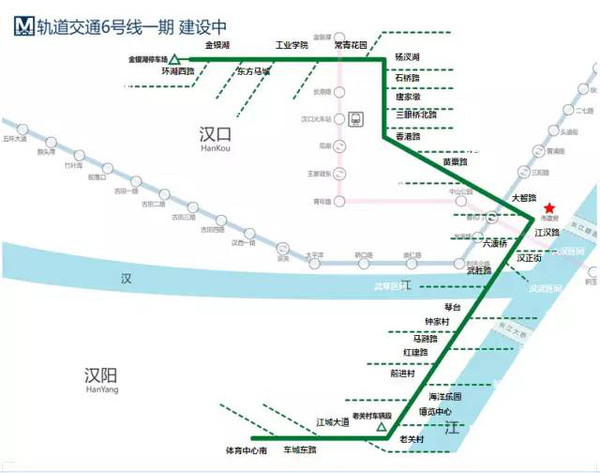 武汉地铁2号线与6号线在哪里换乘（武汉地铁了6号线路图）