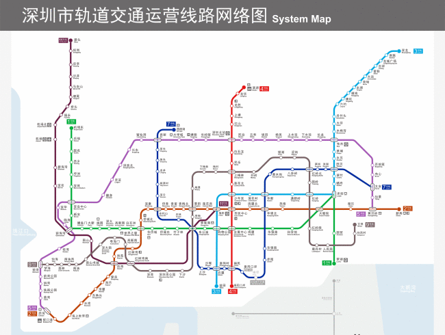 深圳地铁线路图（深圳最新版地铁线路图）