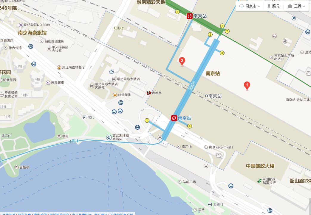到南京南站坐高铁 下了地铁之后从哪个出口出去（做地铁到南京南站接人在几楼）