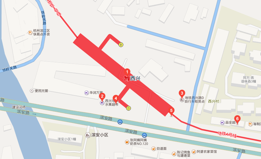 杭州地铁滨江西兴站 附近不知道哪里有停车不抄牌的安全地带（地铁西兴站规划）
