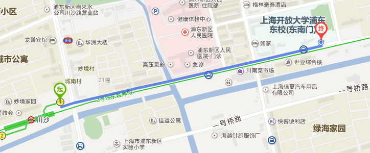 上海（川沙地铁有几个出口）