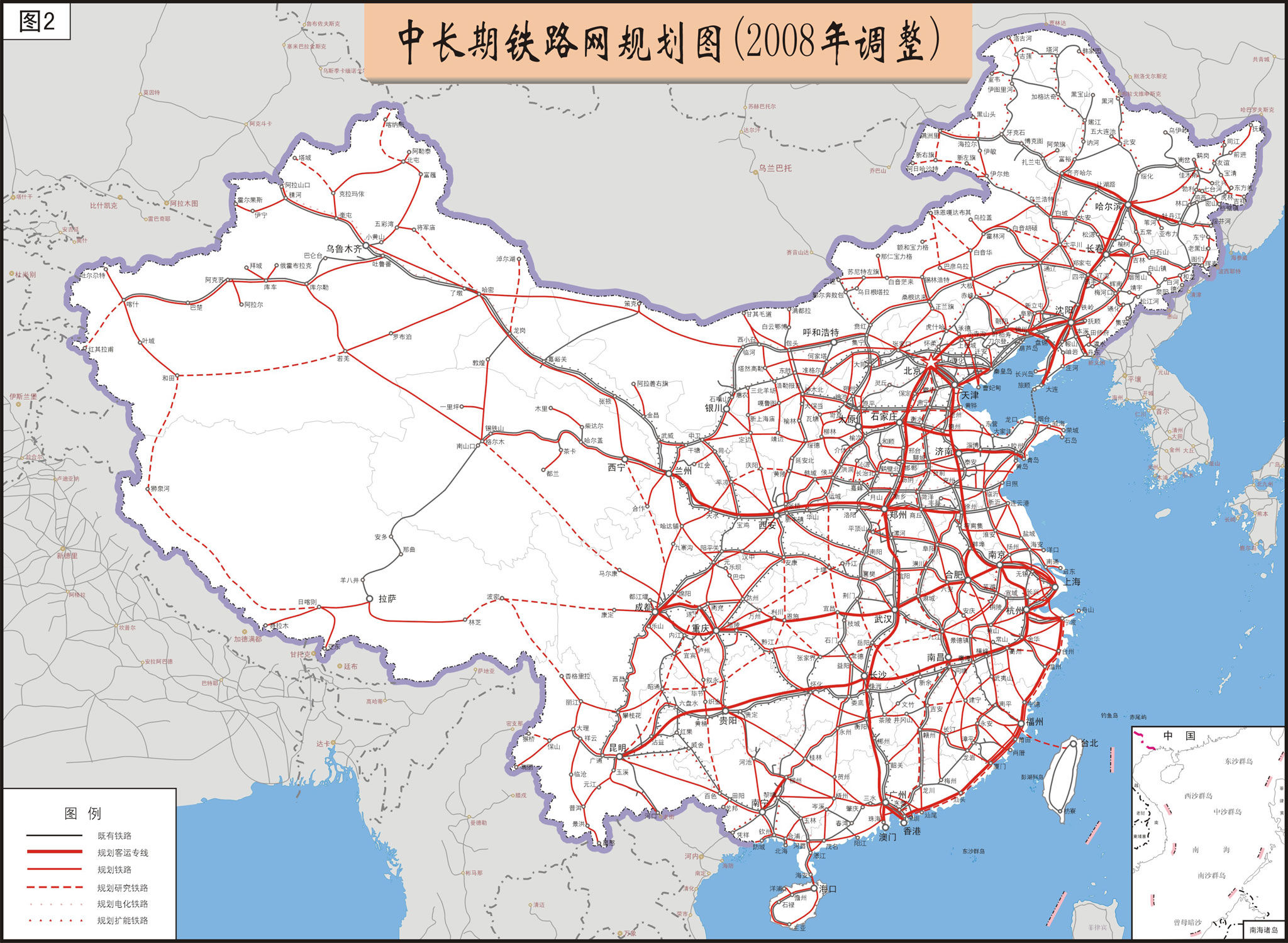 求中国各地的高铁站图（全国高铁图高清版大图）