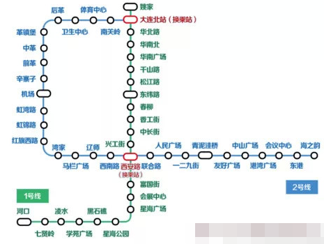 大连地铁2号线早班车发车时间（大连二号地铁线时间表）