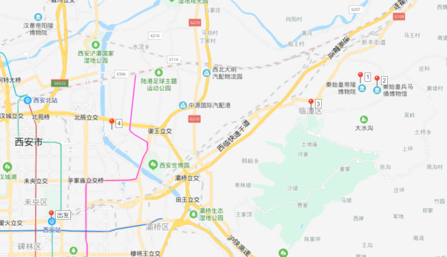 求西安地铁1号线临潼延伸站点名称和地图还有西安至临潼城际铁路规划图！（西安到临潼地铁）