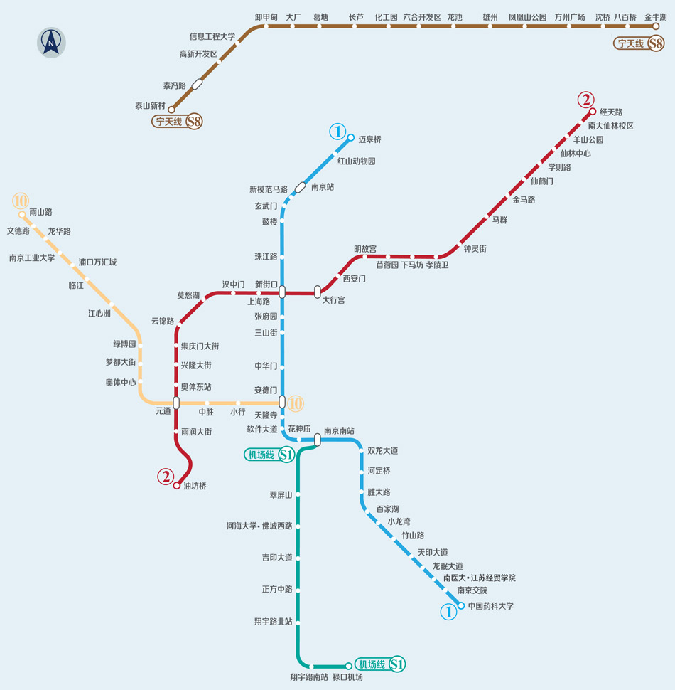 求南京地铁站厅结构图（南京地铁电子图）-第2张