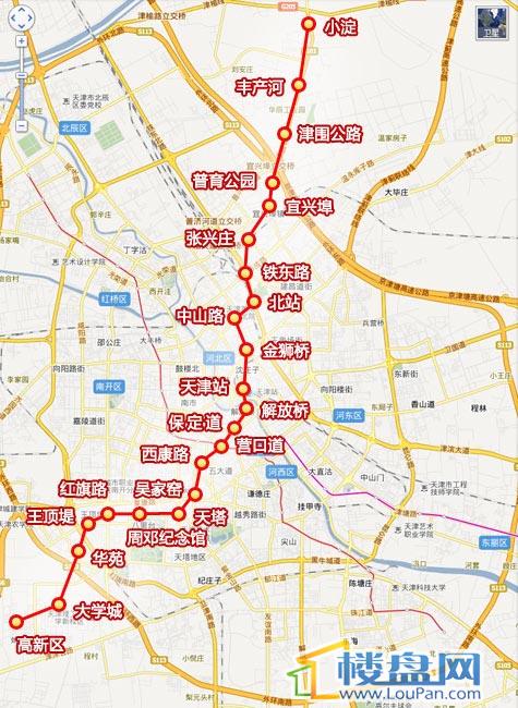 天津地铁三号线都经过哪些站（天津地铁3号线北站施工线路图）