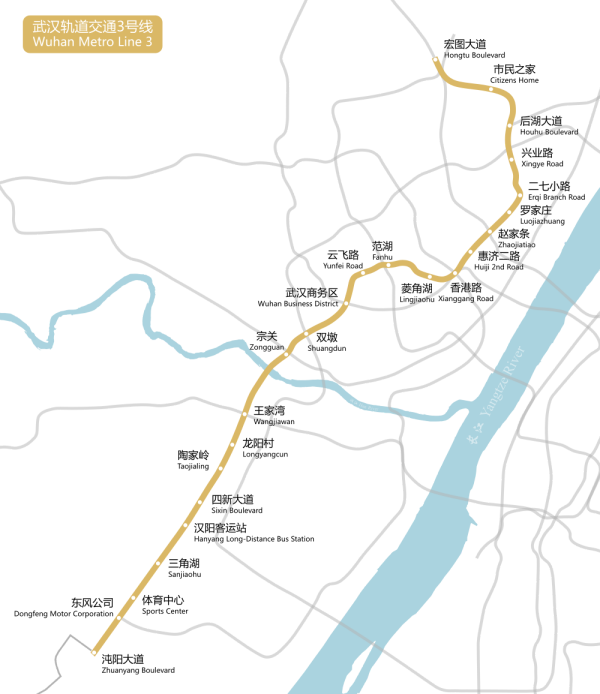 武汉地铁3号线起点站是哪里终点是哪里（武汉3号地铁线周边景点）
