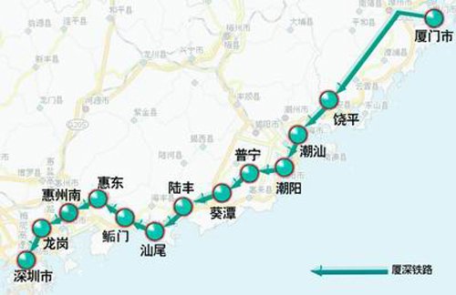 厦深高铁哪个站最近厦门想在深圳坐高铁去厦门鼓浪屿怎样的方法是最快最迅速的（厦深高铁站点）