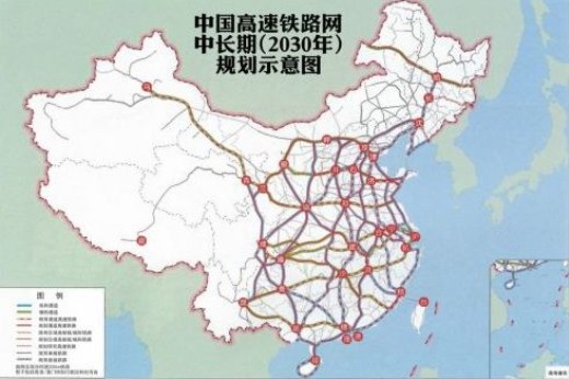 中国铁路干线与支线（铁路骨架网）