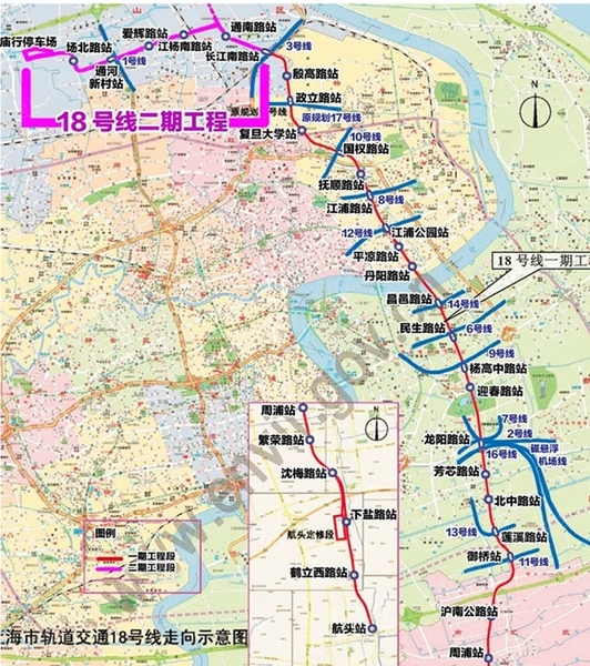 求上海地铁远期规划图越远越好（上海地铁18号线规划到特斯拉）