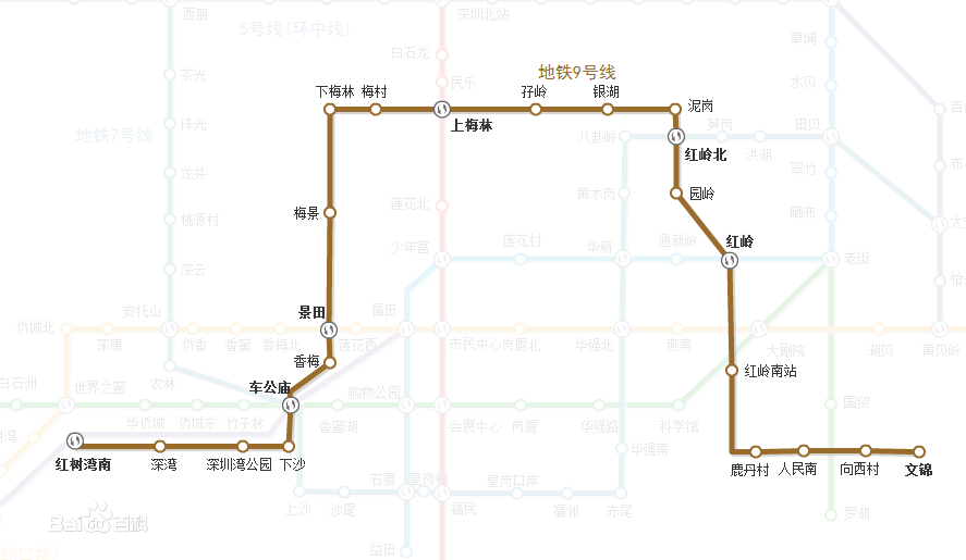 深圳地铁有几路线（文锦到西乡站地铁站）