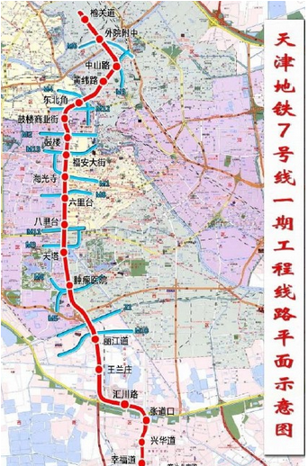 天津地铁1号线的线路规划（天津地铁一号咸水沽北）