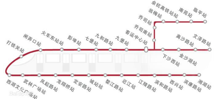杭州地铁一号线与二号线哪里换乘（杭州杭州地铁1号线线路图）