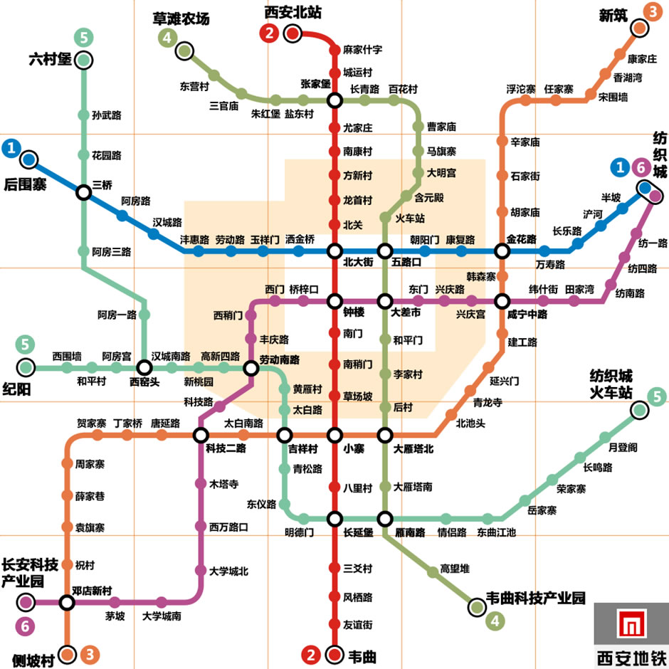 西安一共有几条地铁（西安261沿线地铁）