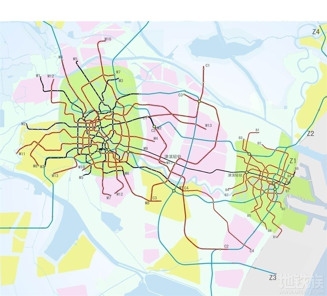 天津地铁c1c3z3通哪什么时（天津c1地铁线路图）