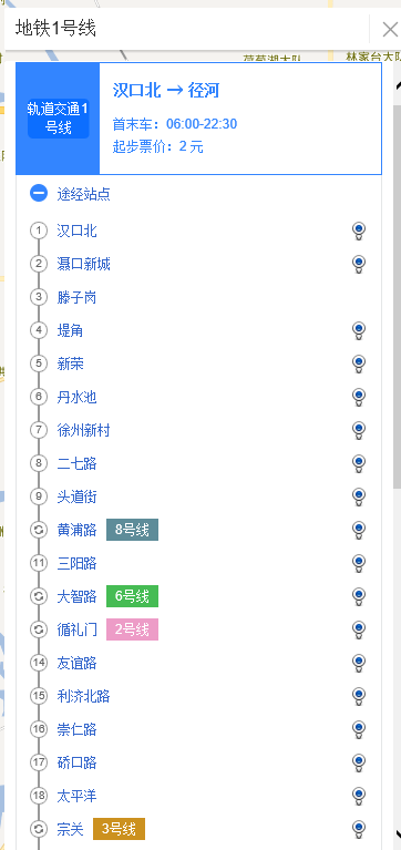 武汉地铁路线（武汉11号地铁线站点）