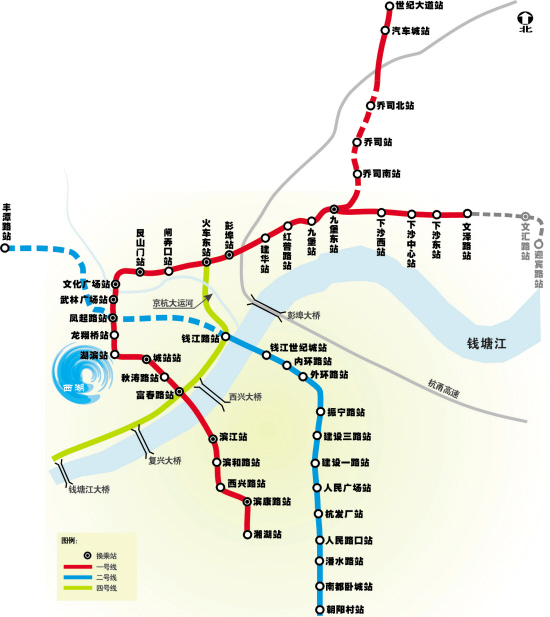杭州地铁2号线的线路走向（良渚瓶窑地铁规划）