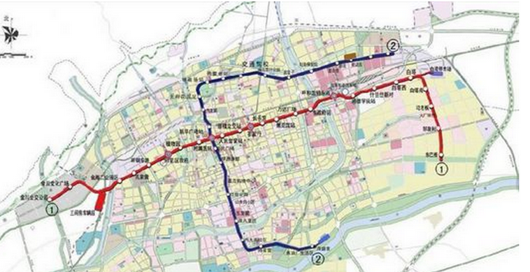 呼和浩特市地铁地图（呼市地铁规划图高清）