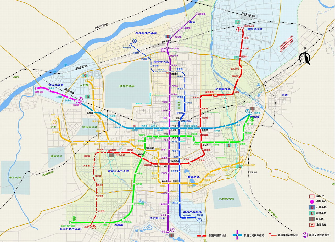 西安地铁地图（西安地铁景点路线）