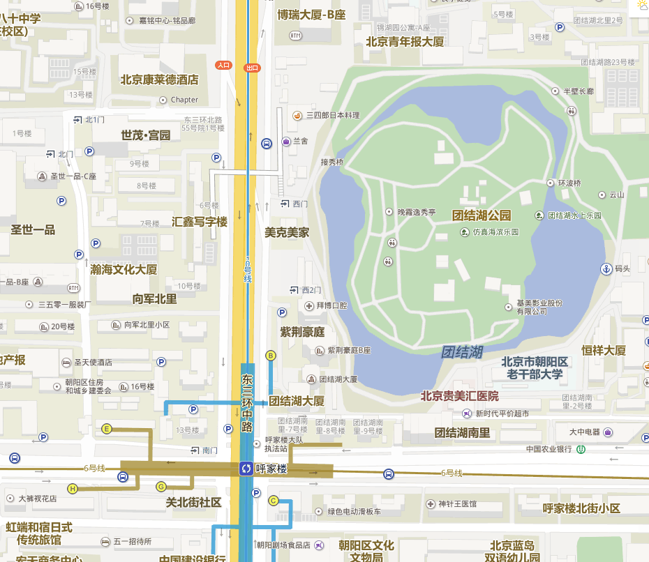 去北京三里屯坐地铁从团结湖出站应该从哪个口出来（北京团结湖地铁站）