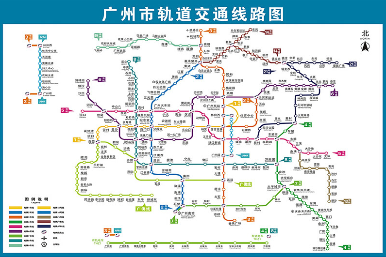 广州市地铁线路图高清版（最新广州地铁线路图下载）