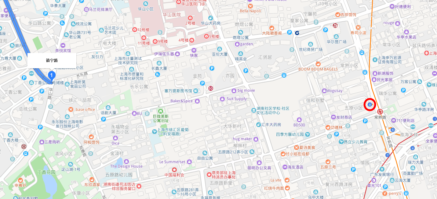 上海地铁1号线常熟路站从哪个出口出来通向7号线的入口（上海地铁常熟路站）