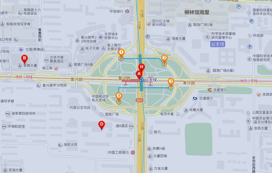北京的公主坟具体在哪里出了地铁站怎么走（一号地铁公主坟出口）