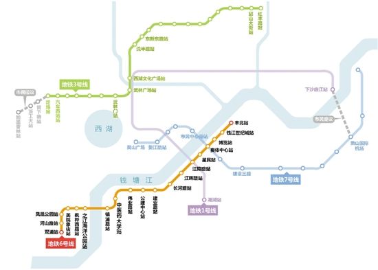 杭州地铁6号线建成后可以去往哪几个景点了（杭州6号地铁线各站位置）