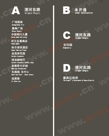 广州地铁昌岗站的A、B、C、D出口方位分别在哪里（广州昌岗地铁站b出口）