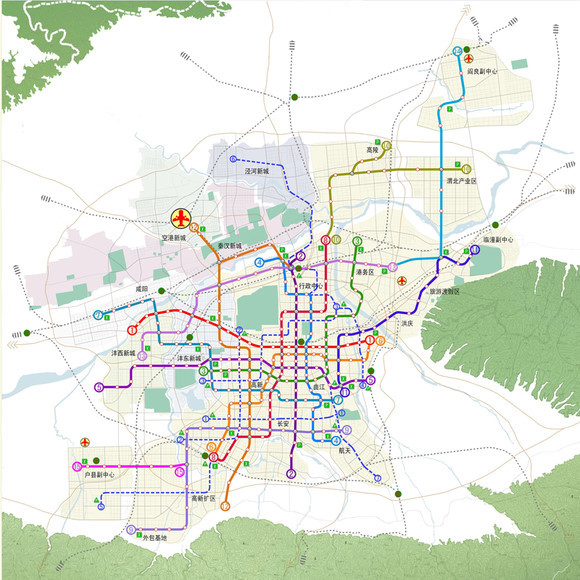 西安地铁十号线在市内的具体线路（西安市城市快速轨道交通线网规划）