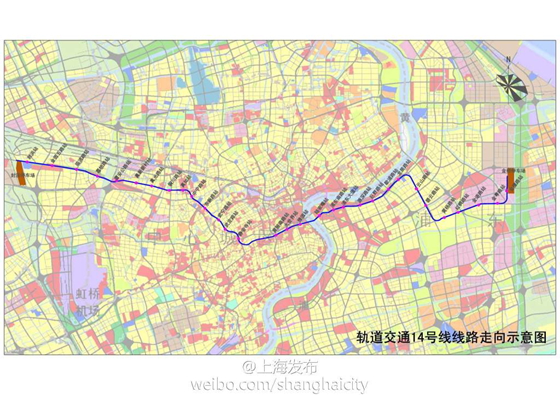上海轨道交通14号线的规划（上海14地铁线路曹安路段）