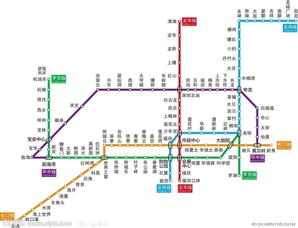 深圳地铁线路图（深圳地铁线图片欣赏）