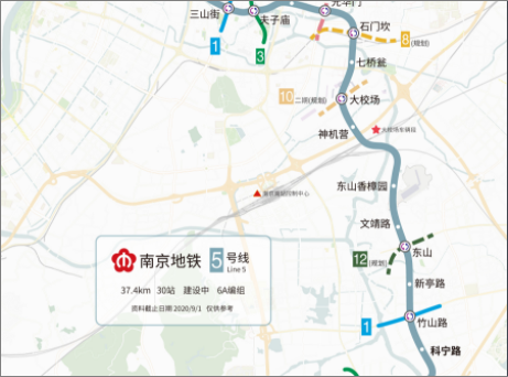 2019年南京地铁运营时间表是怎样的（南京地铁五号线竣工时间）