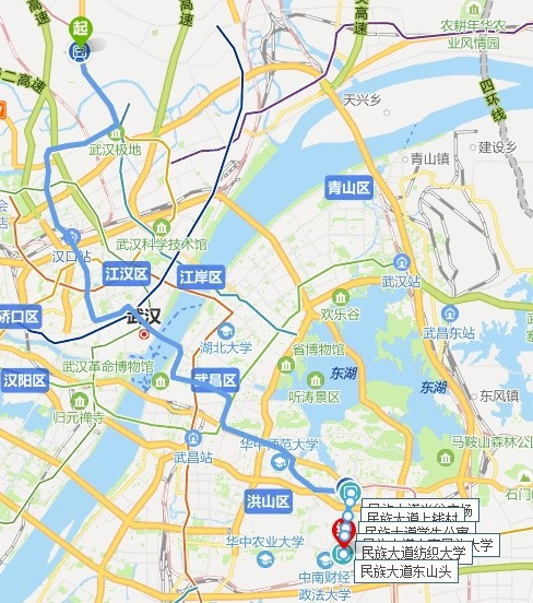 武汉中南财大在地铁4号线首义路哪个口下，中南财大没地铁线-第1张