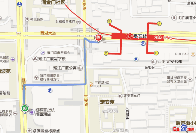 杭州城西银泰附近有没有地铁站（杭州银泰附近地铁出口）