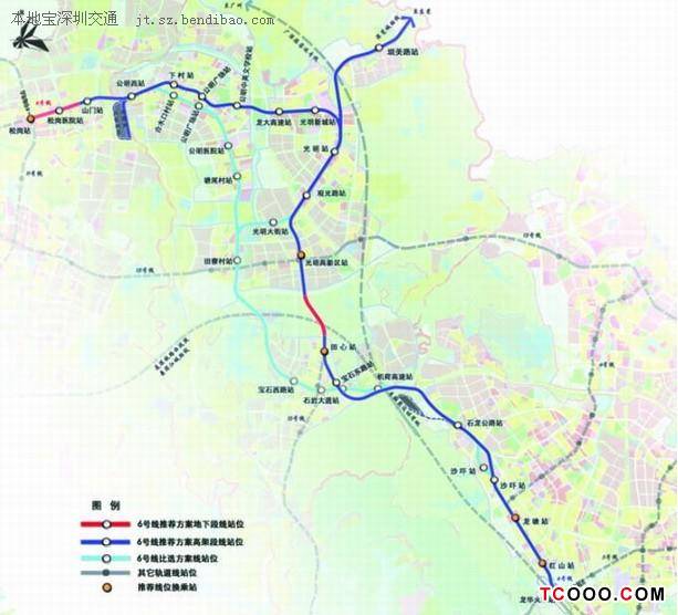 深圳地铁6号线石岩规划图（深圳石岩地铁线路图）