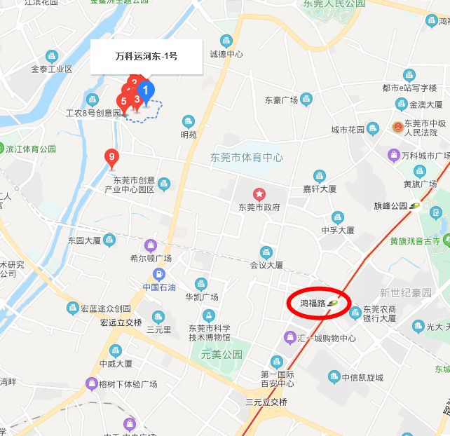 东莞鸿福路口地铁站大概在哪个位置（鸿福路地铁口出口）