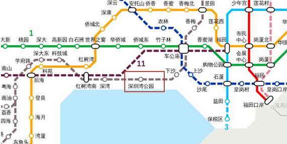 深圳红树林在哪个地铁站（深圳侨城东地铁站到红树林）