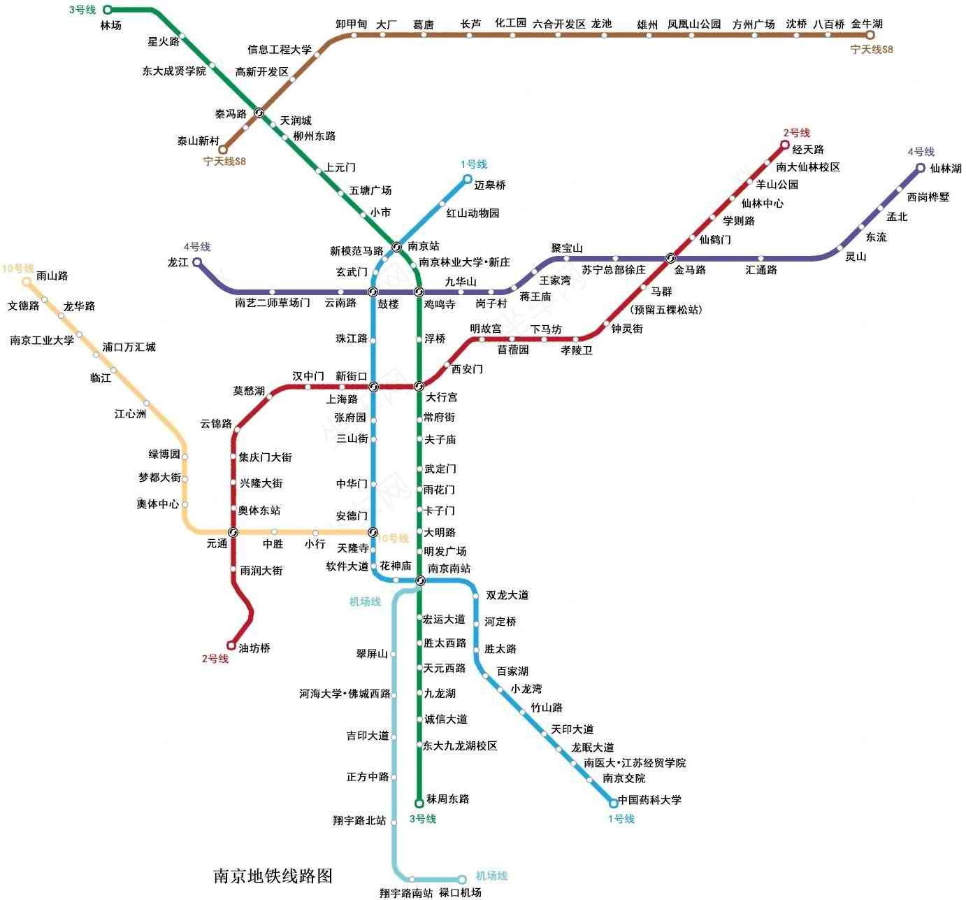 求南京地铁站厅结构图（江苏省南京地铁站图）