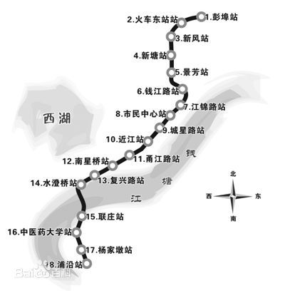 杭州地铁二号线详细线路（杭州地铁钱江路站地图）